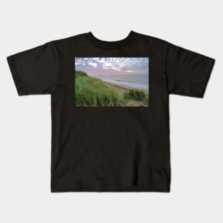 Cart Gap beach in Norfolk from the dunes Kids T-Shirt